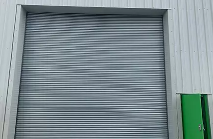 insulated roller shutter doors on industrial building